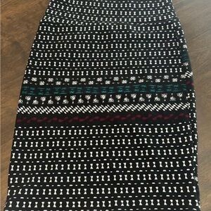 LuLaRoe Black and White Patterned Pencil Skirt